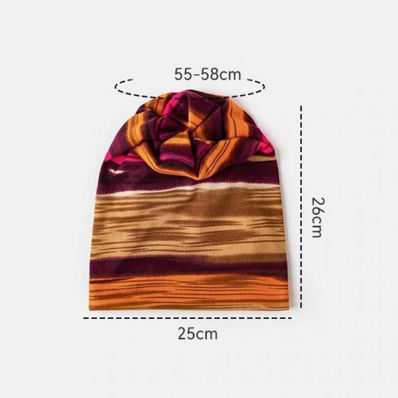 Bonnet à rayures pour femmes et hommes, chapeau turban décontracté, écharpe, bonnet baggy, garde au chaud, bonnets fins, enveloppement de sauna, cagoule, hiver