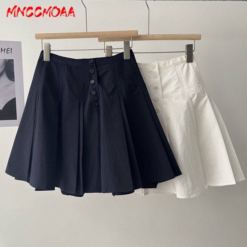 Mini-jupe plissée taille haute pour femme, jupe décontractée d'été en forme de A