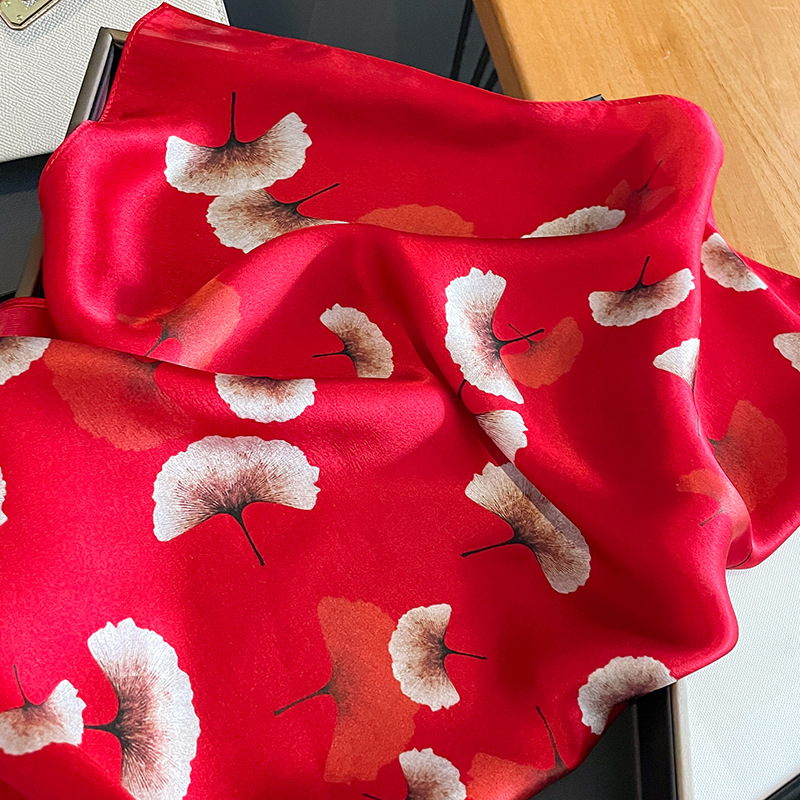 Foulard en soie véritable pour femmes, élégant, imprimé Floral, bandeau de cou, petits foulards carrés, cravate, nouvelle collection printemps 100%, 2023
