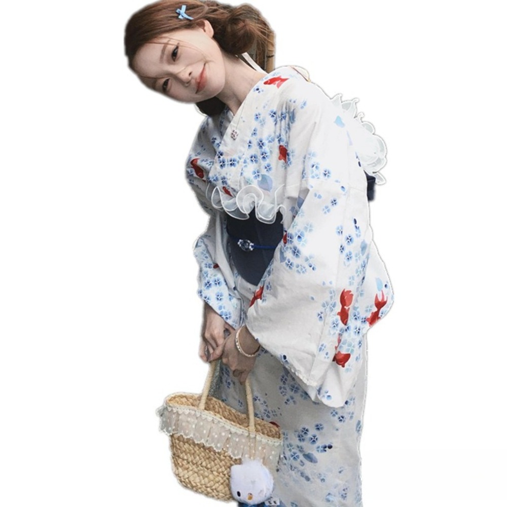 Robe Kimono Yukata japonaise améliorée, tenue rétro traditionnelle pour séance photo, vêtement élégant et ample pour femme, pour Halloween Cosplay