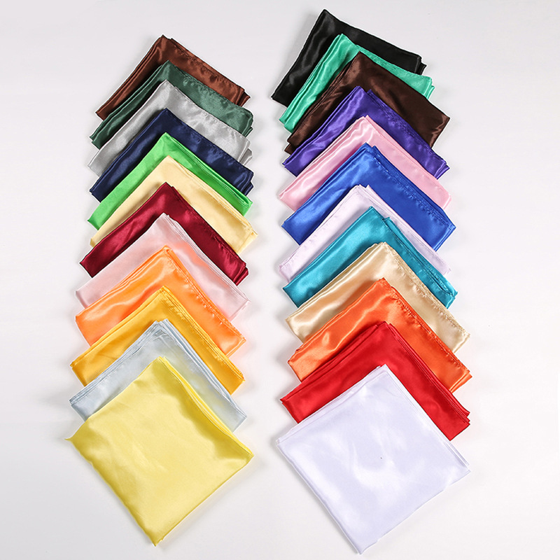 Foulard carré uni 90 cm en satin brillant imitation soie, protection solaire, châle lisse et brillant, foulard satiné pour femme, mode