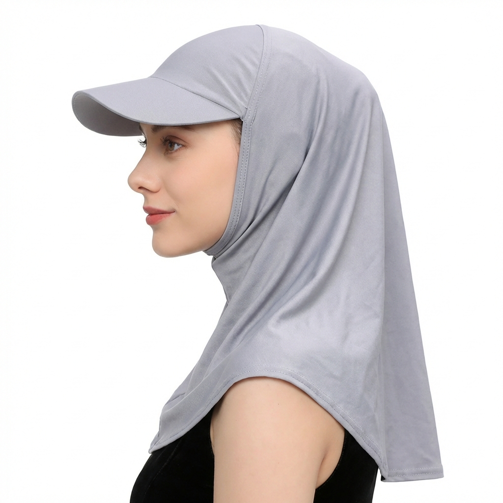 Nouveau Hijab Musulman Uni, Foulard Islamique Extensible, Turban avec Visière, Châle Couvrant Entièrement, Bonnet, Voile de Prière Ramadan, Sous-Hijab