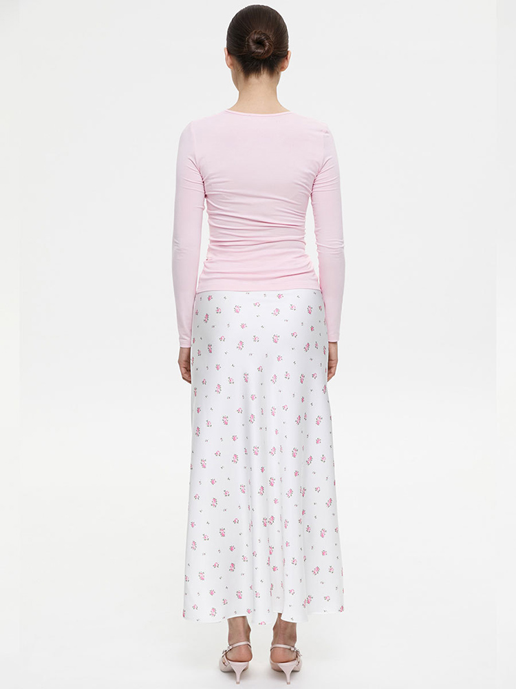 Jupe longue taille haute pour femme, mode estivale, patchwork contrastant, coupe ajustée, style Y2K, jupe maxi élégante pour soirée