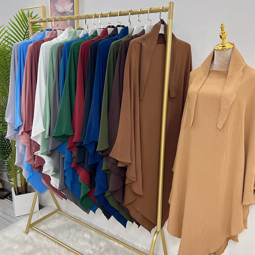 Long Khimar Eid, niqab à capuche, vêtement de prière musulman, vêtements islamiques pour femmes, Ramadan, hijab, écharpe, niqab arabe, burqa, robe