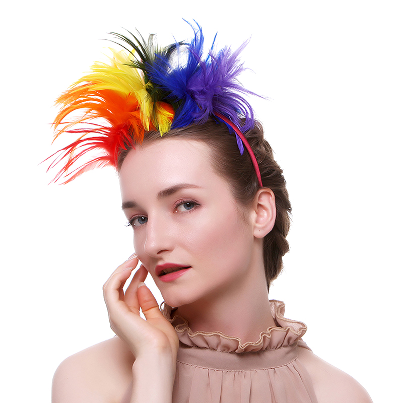 Bandes de cheveux en plumes VPN, accessoires de fête, Rhde fin d'année, performance sur scène, vacances, carnaval