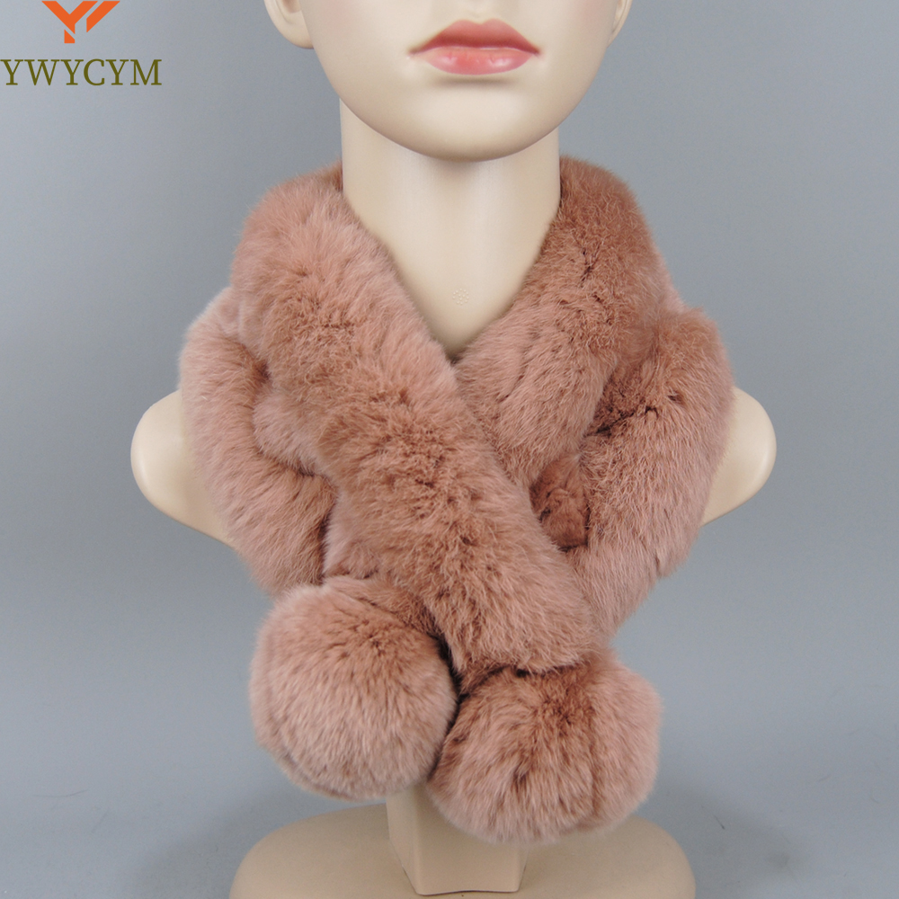 Nouveau Style dame qualité 100% réel fourrure silencieux femmes hiver tricoté réel Rex lapin fourrure écharpe naturel chaud Rex lapin fourrure foulards
