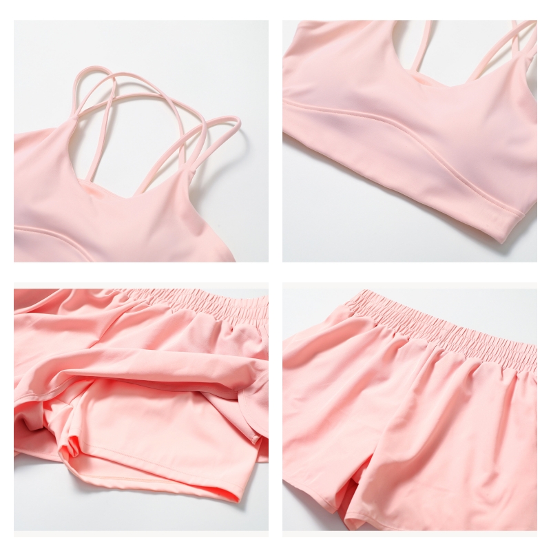2 pièces vêtements de sport décontractés femmes Yoga costume Fitness vêtements ensemble de gymnastique femmes jambières d'exercices femme sport ensemble de soutien-gorge