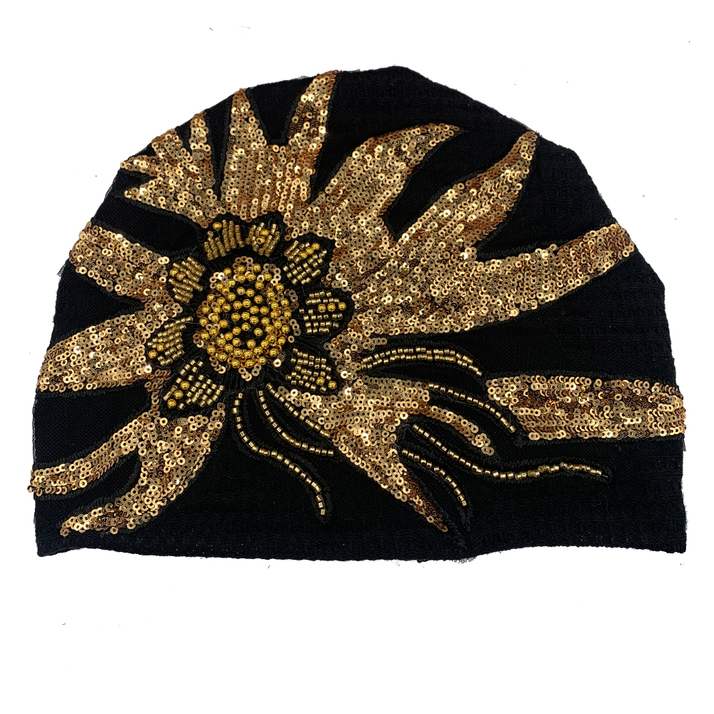 Luxe diamants fleur dentelle Turban chapeau respirant femmes foulard chapeaux Bonnet femme bandeau dame Beanie cheveux couverture Cap
