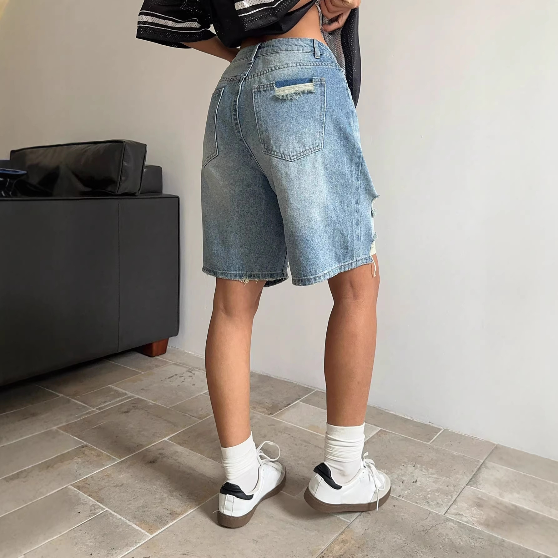 Shorts en jean tendance pour femme 2026 – Décontracté, taille haute, coupe ample, style Y2K