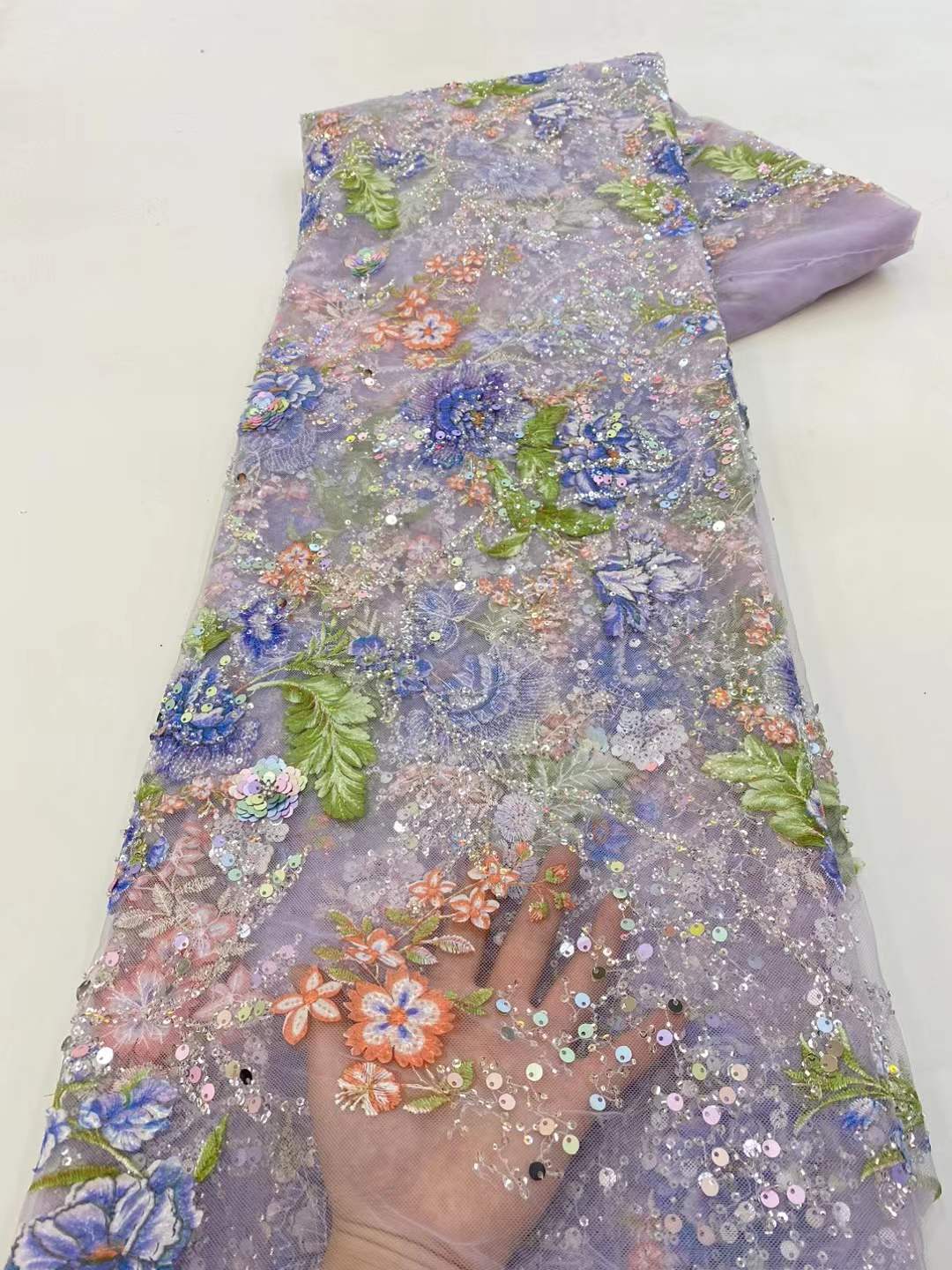 Tissu de dentelle africaine 2026 de haute qualité avec sequins, broderie nigériane, tulle français pour la couture de vêtements de mariage et de fête