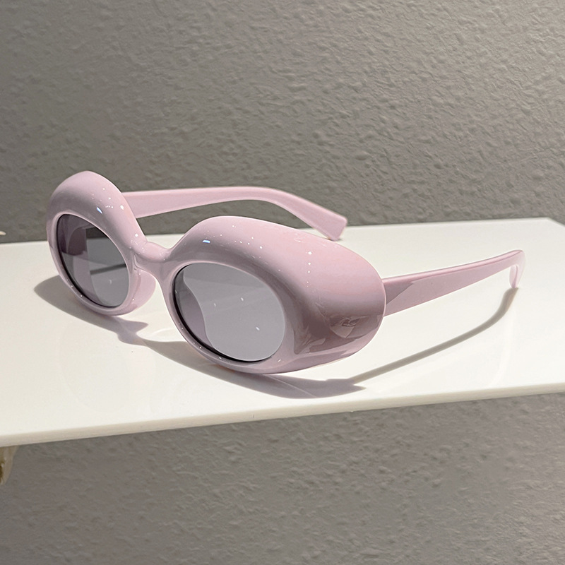 Nouvelles Lunettes de Soleil Ovales Haut de Gamme pour Femmes, Style Hip-Hop, Photographie Urbaine, Rétro, Tendance, Polyvalentes, Protection Solaire