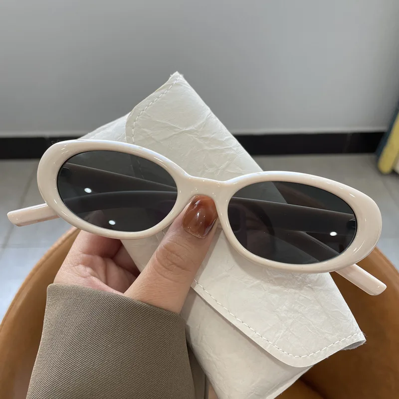 Lunettes de soleil populaires pour femmes et hommes, ovales uniques, nuances miroir colorées Y2K, à la mode, nouvelle collection 2024