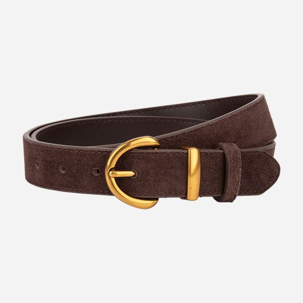 Ceinture en cuir suédé de luxe pour femme, design tendance, décontractée et professionnelle, polyvalente pour pantalon et robe