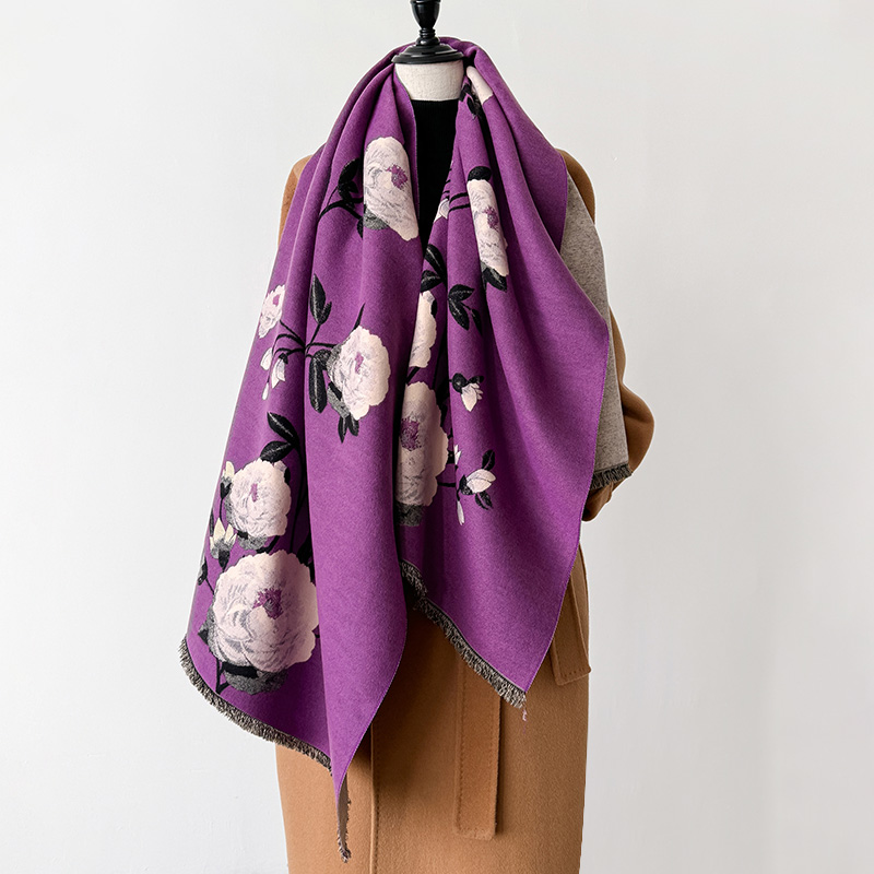 Nouveau Foulard en cachemire de luxe hiver femmes Pashmina châles couverture chaude enveloppes femme Foulard Bandana marque foulards épais Hijab