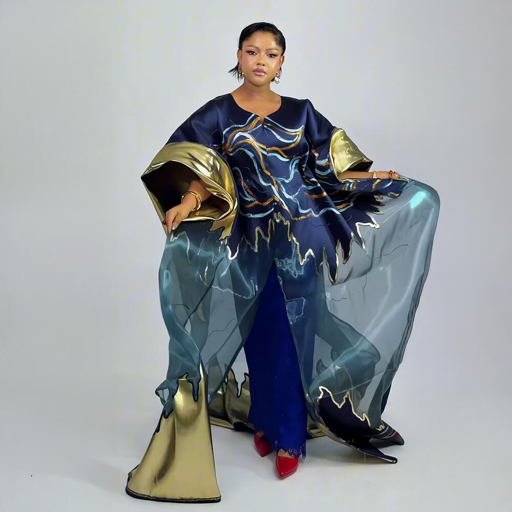 Robes africaines de luxe pour femmes grandes tailles, à associer avec des sous-vêtements en dentelle, vêtements afro-américains