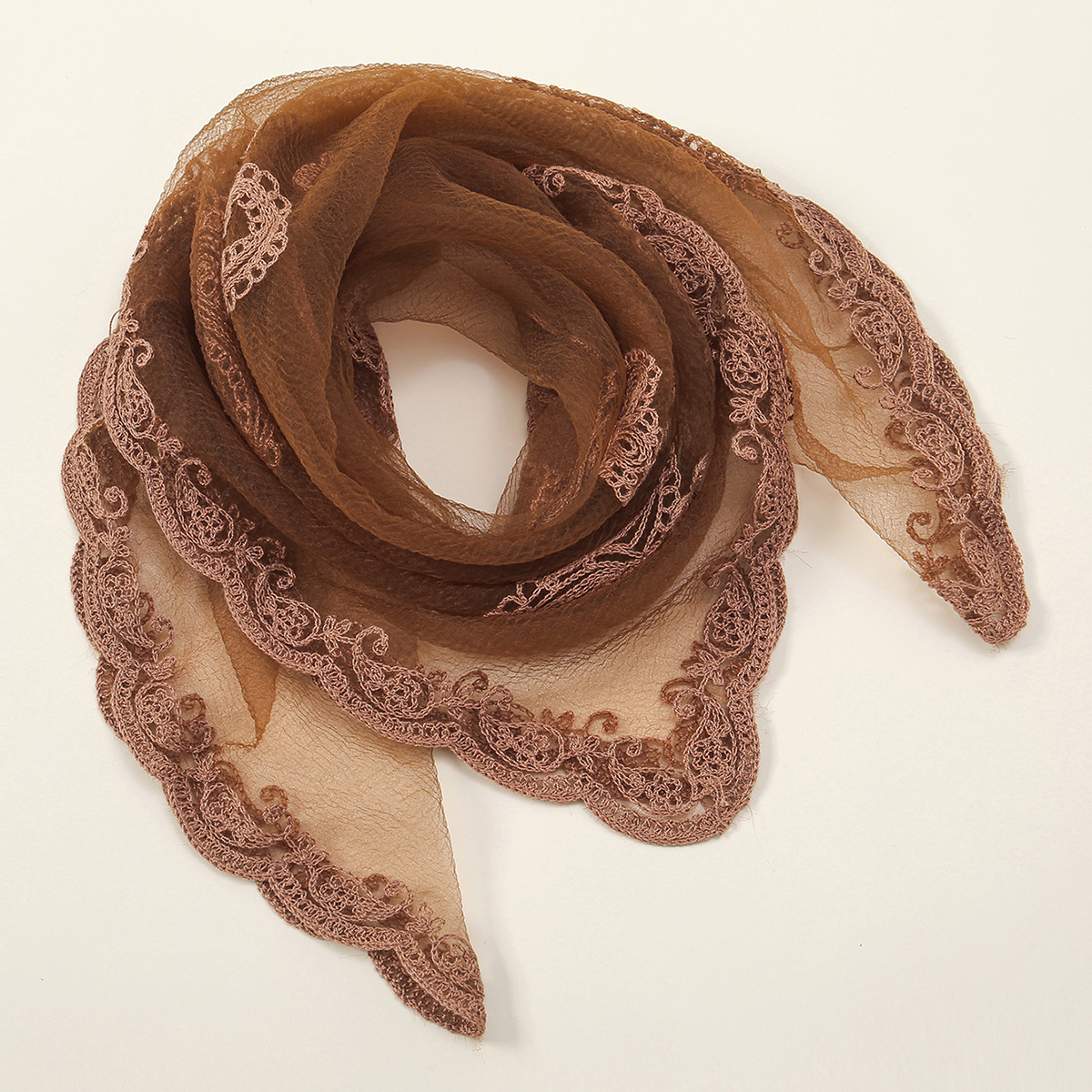 Écharpe carrée brodée cachemire en dentelle pour femme, bandeau de sauna respirant, châle en organza, écharpe ronde pour cheveux, accessoires de sauna, 80x80cm