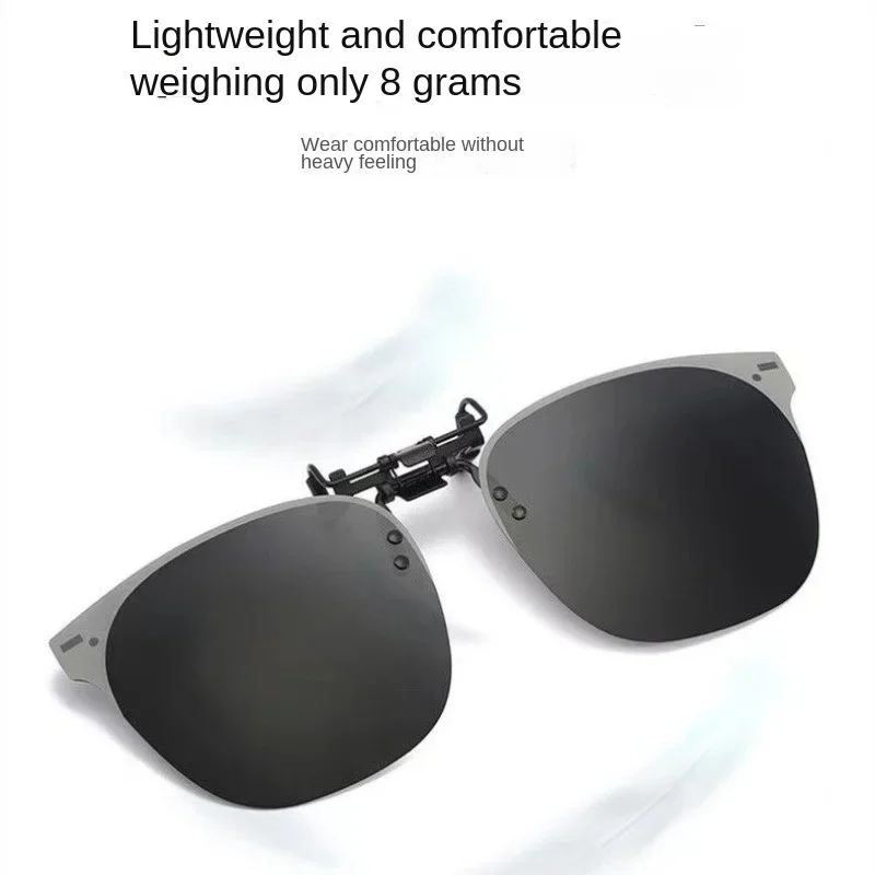 Hommes Clip sur lunettes de soleil polarisées lunettes rabattables femmes dégradé photochromique Anti UV400 lunettes de soleil lunettes de vision nocturne