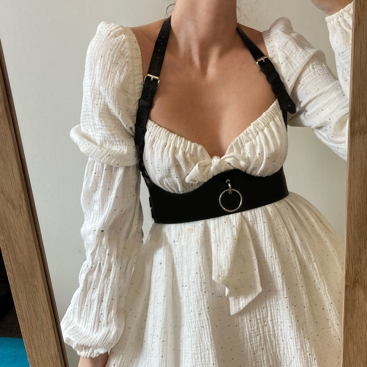 Ceinture Punk en cuir pour femmes, harnais de taille à épaule, bretelles décoratives, accessoires pour vêtements gothiques