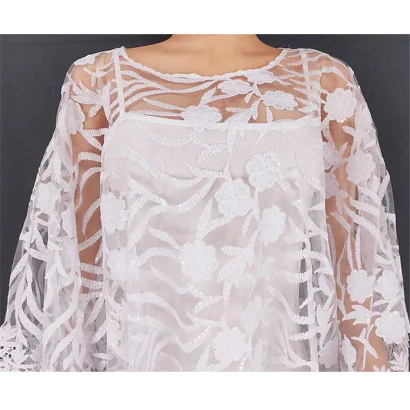 Robe africaine creuse en dentelle blanche pour femmes musulmanes, vêtements africains, Dashiki, boubou taditionnel, robe arabe, Ramadan, 2023