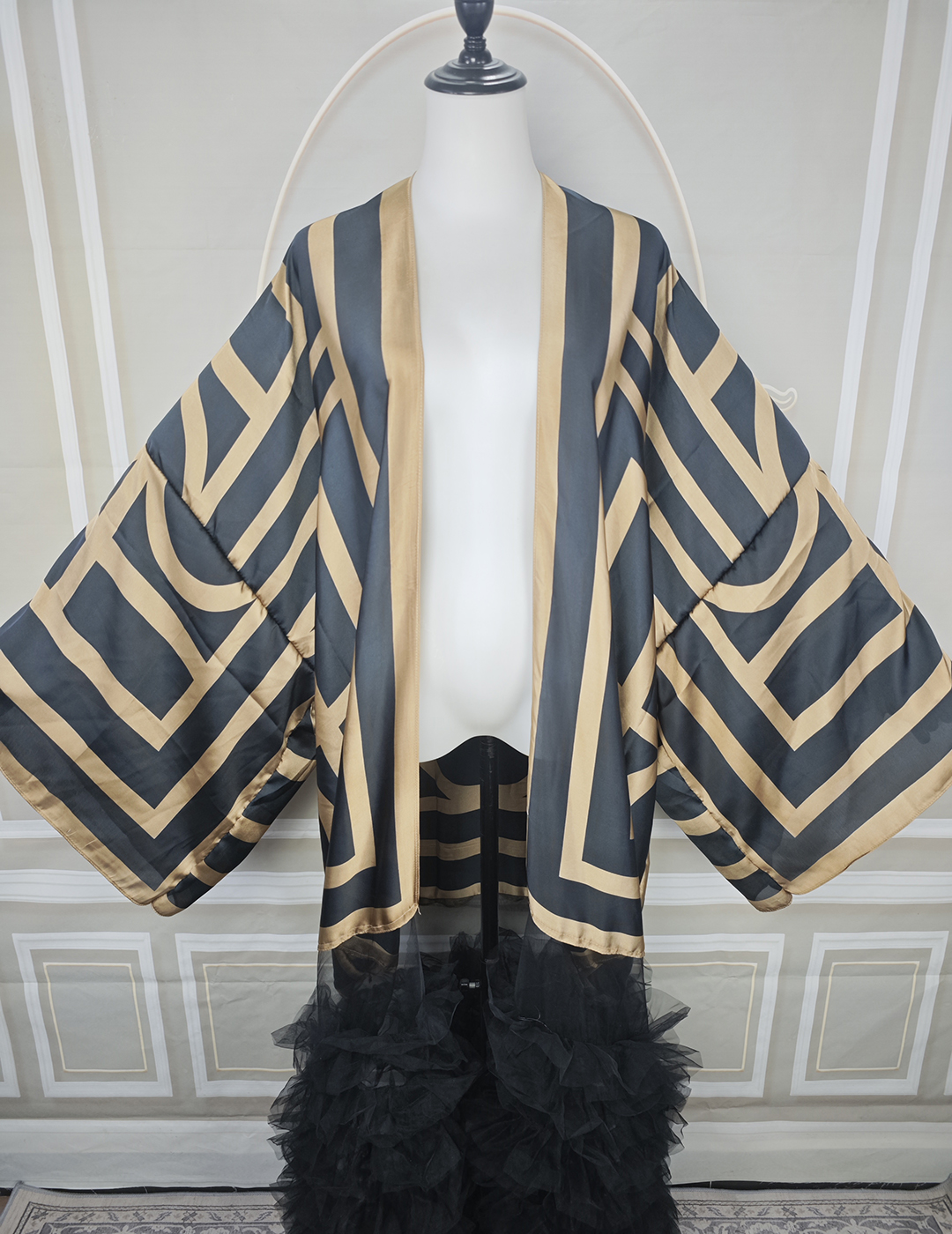 Cardigans d'été 2025 pour femmes musulmanes, avec ourlet en dentelle, pour le Ramadan, Kimonos de soirée tendance pour femmes africaines, Vêtements Kaftan uniques
