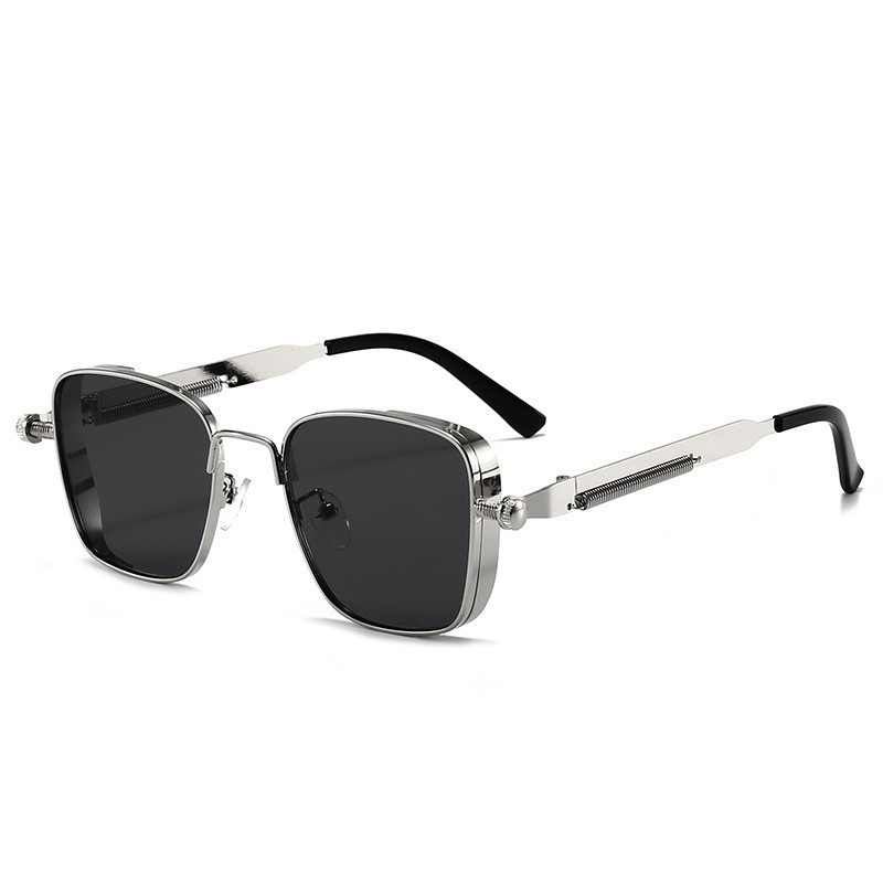Lunettes de soleil de conduite haut de gamme pour hommes, anti-UV, en métal de qualité supérieure, style punk, tendances mode, protection UV400