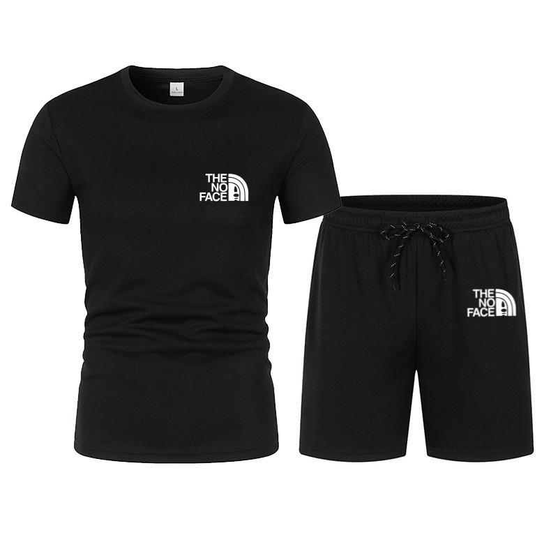 Tendance de la mode estivale Ensemble sportif décontracté en deux pièces Ensemble tendance pour homme T-shirt à manches courtes + short