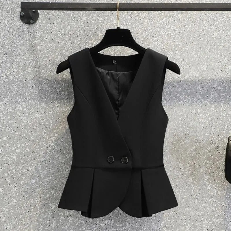 Costume pour femmes gilet veste 2025 printemps été mode tempérament femme gilet être tout-match haut de gamme lâche dames vêtements d'extérieur