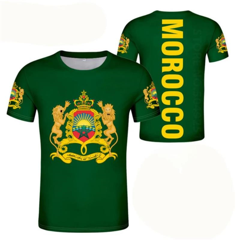 T-shirt graphique Marocain Feel 3D pour hommes, maillot de football, mode pop, streetwear, club, équipe, vente en gros, Y-Jersey