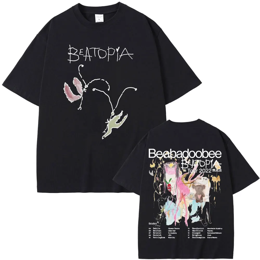 Beabadoobee Beatopia Tour T-shirt hommes femmes mode Harajuku T-shirt mâle décontracté coton surdimensionné Streetwear esthétique t-shirts