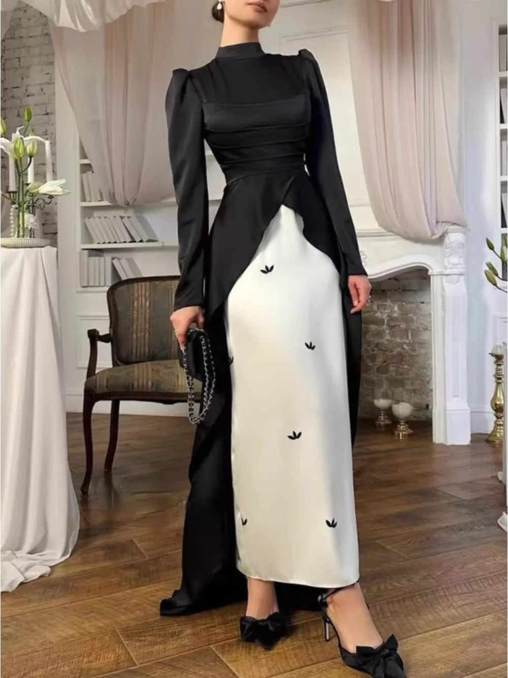 Eid femmes Robe musulmane Abaya Satin robes Largos fête Caftan Jalabiya Ramadan robes longues dubaï caftan arabe longue Robe 2025