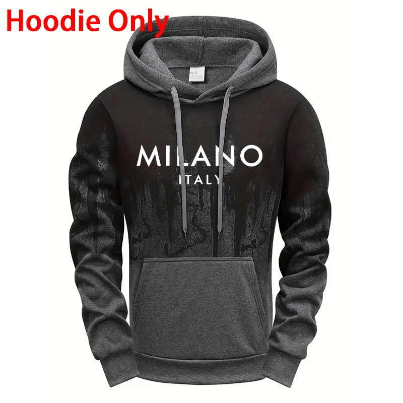 Ensemble Homme/Haut à Capuche/Pantalon – Survêtement Sport Décontracté Style Italien Automne Hiver – Tenue de Jogging à Capuche pour Extérieur S-4XL
