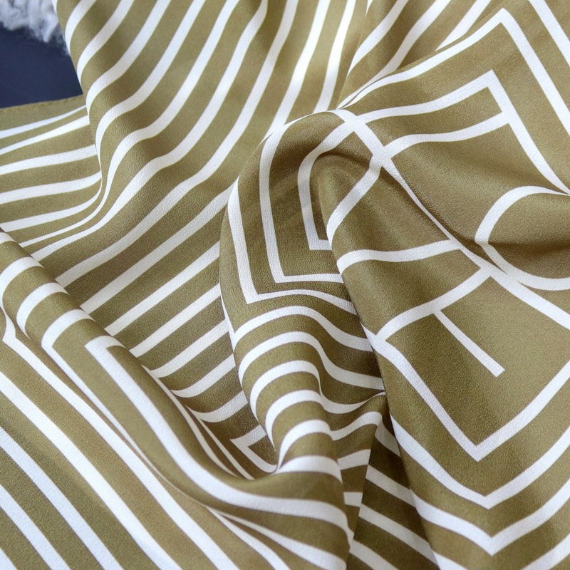 Foulard carré de Style Simple nordique pour femmes, marque de luxe, rayé, enveloppe 100% soie naturelle, Bandana pour dames, foulards de bureau