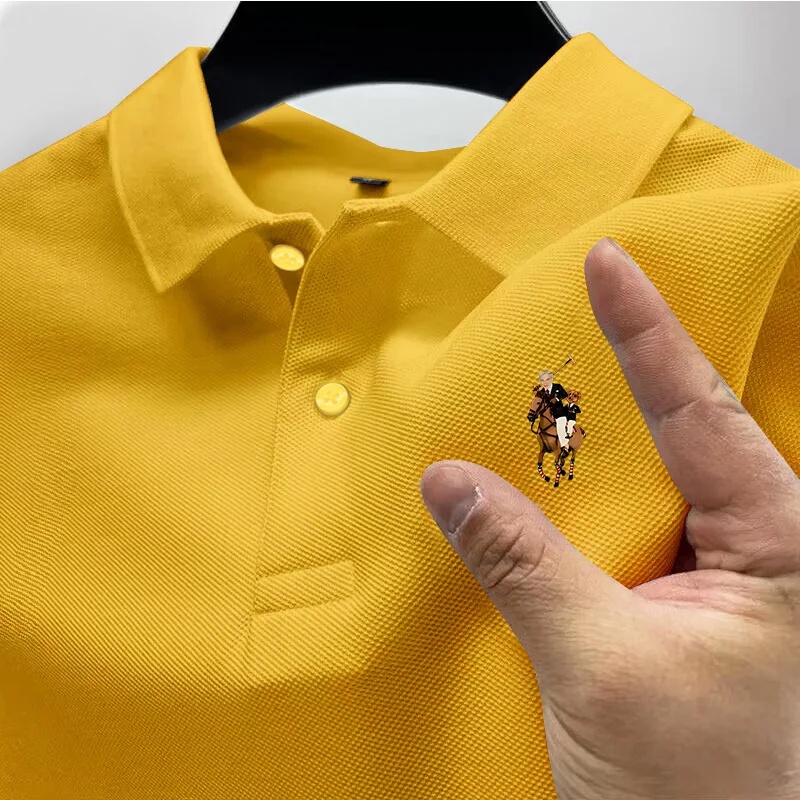 Polo décontracté pour homme, imprimé tendance, vêtement de rue, haut décontracté à manches courtes, vêtement respirant à séchage rapide.