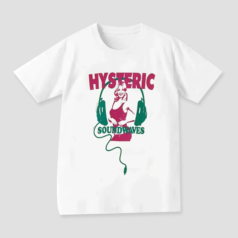 2025 été nouveau haute qualité HYSTERIC imprimé graphique T-shirts hommes et femmes à manches courtes haute qualité T-shirts vêtements de rue