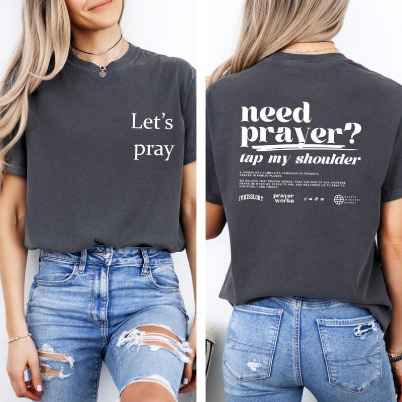 Besoin de prière, robinet mon épaule, vêtements de jésus à base de foi, t-shirt chrétien, encouragement Heb 4:16, verset de la Bible, cadeau de jésus unisexe