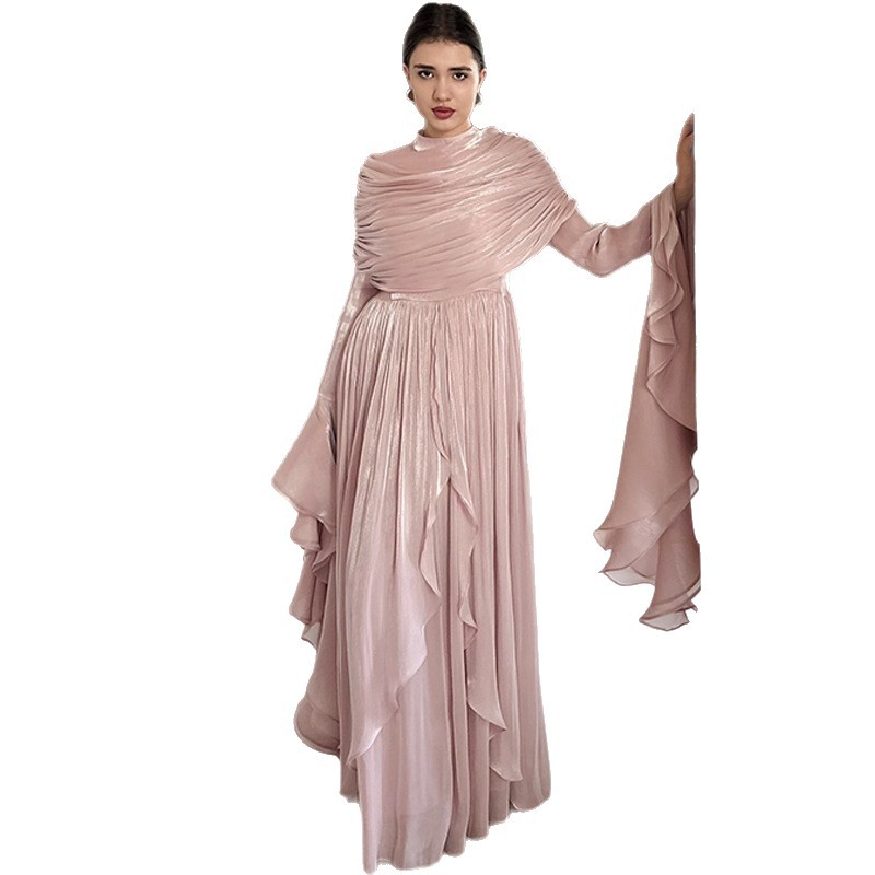 Robe Abaya Plissée pour Femme, Style Dubaï, Jalabiya Musulmane, Robes Longues de Fête Islamiques, Robe Longue Arabe, Maroc 2026