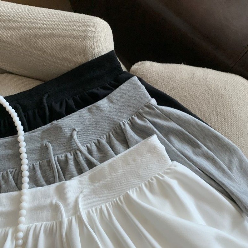 Femmes Mini jupes coréen blanc plissé à volants taille haute mince a-ligne jupe Fitness Tennis doublure Anti-vide jupes de course