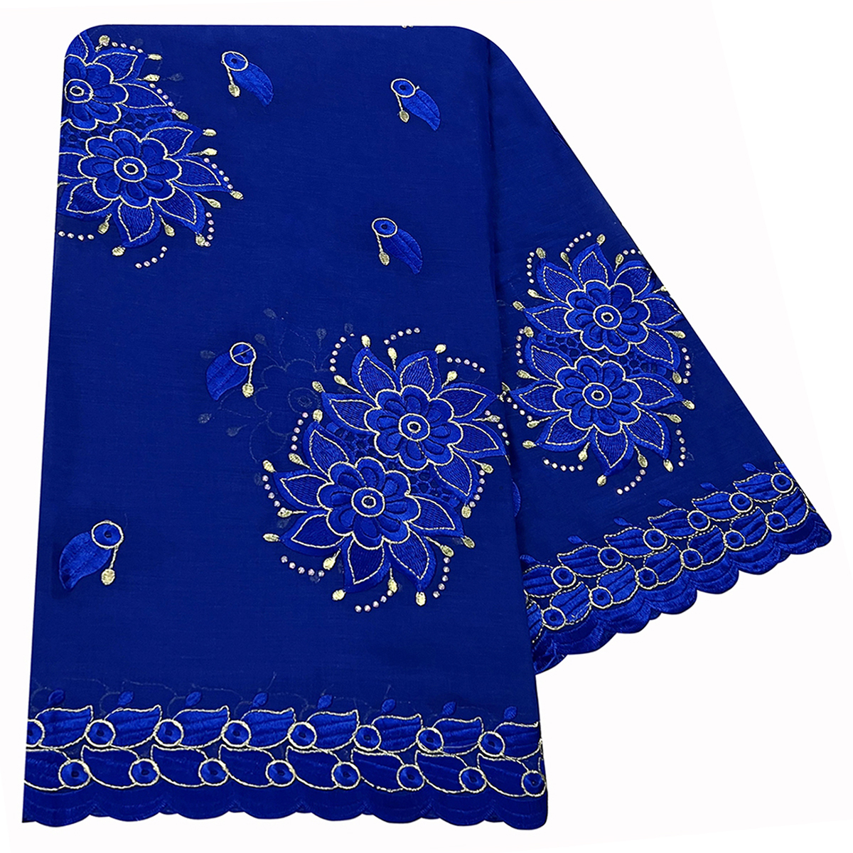 Dubaï Excellent Style Femmes Africaines Hijab Musulman Écharpe Haute Qualité 100% Coton Tissu Rayonne Coton Fil Brodé Écharpe