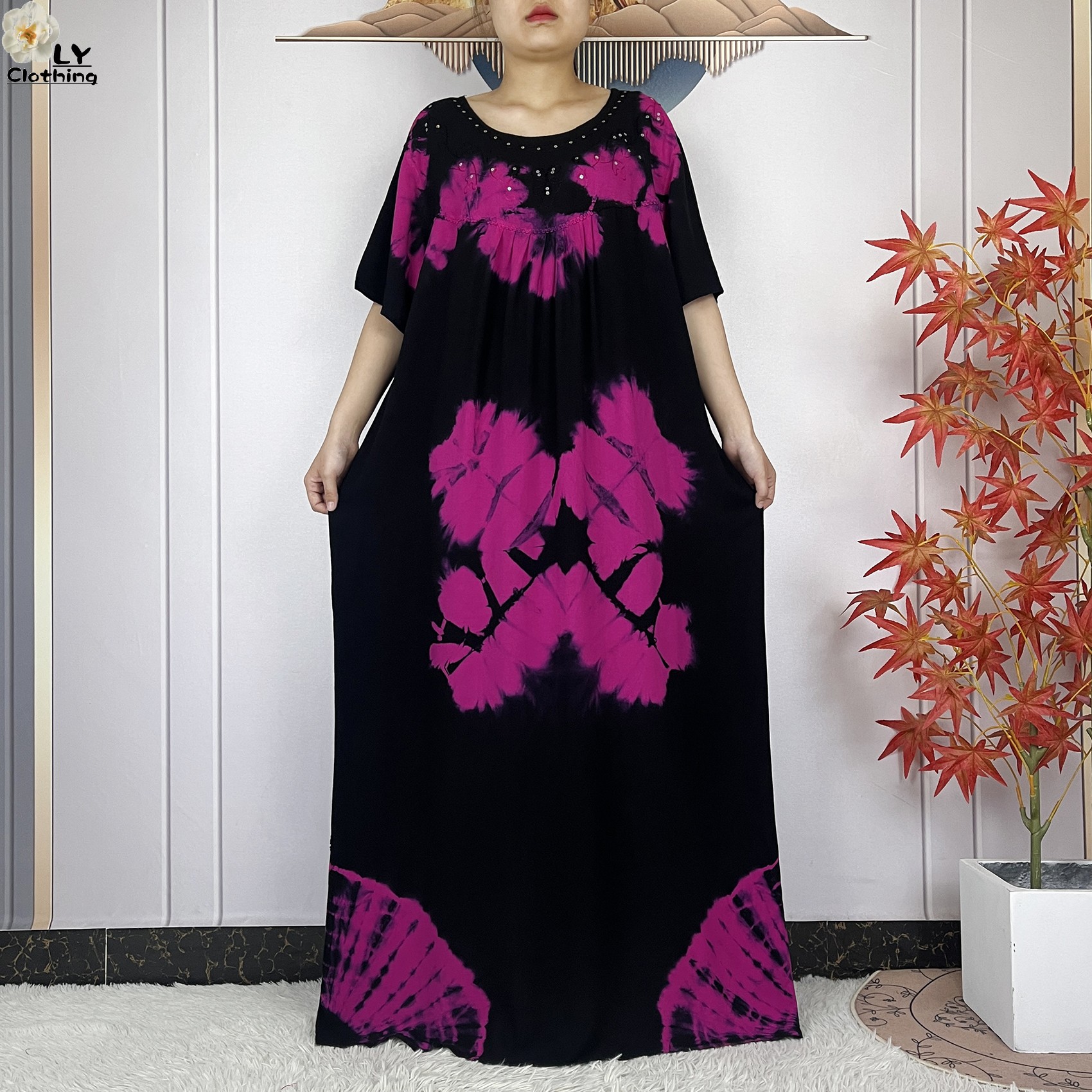Robe musulmane en coton imprimé floral pour femmes, robes de soirée décontractées, vêtements Abaya africains Maxi, mode de vacances, adt Islam, nouveau