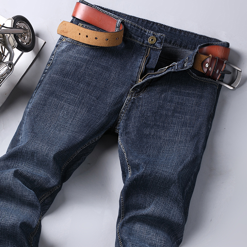 Jean Classique Business Casual pour Hommes, Nouvelle Mode 2026, Bleu, Coupe Slim, Denim Stretch, Pantalon Long, Vêtements Masculins
