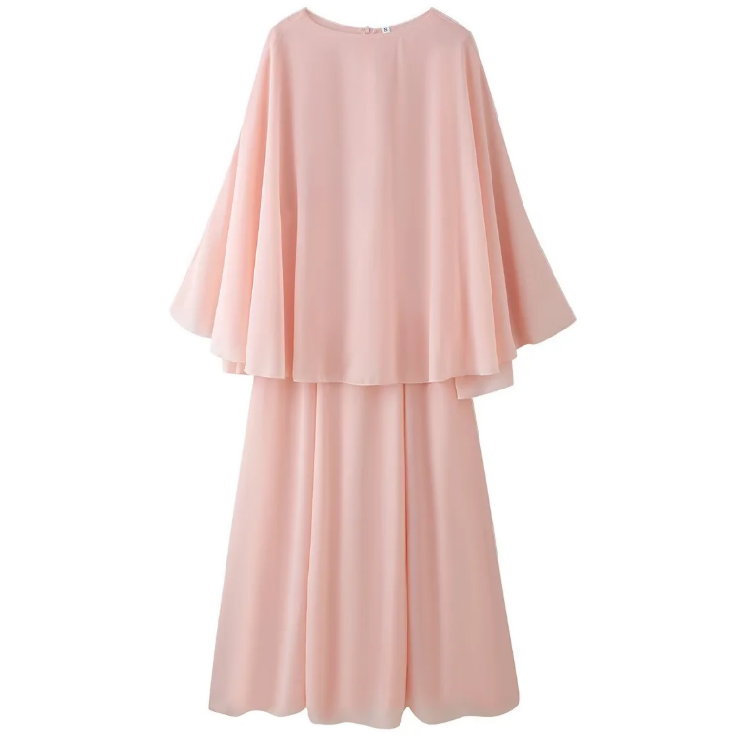 Robe longue élégante et décontractée pour femme, coupe droite, col rond, manches longues, couleur unie, style châle, Printemps-Été 2026