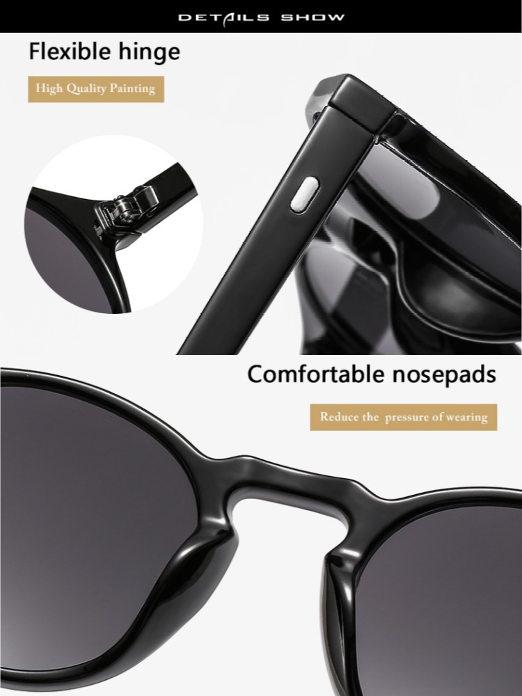 Lunettes de soleil de luxe de marque pour hommes 2024, vintage, rouges et bleues, rondes, pour femmes, pour la conduite, rétro, UV400