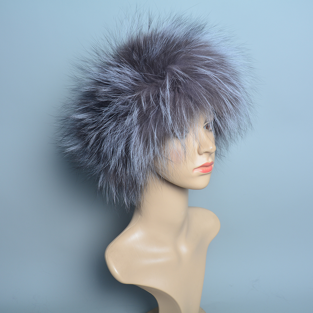 Écharpe en vraie fourrure de renard pour femme, tricotée, chaude, naturelle, élastique, chauffe-cou, luxe russe, bandeaux d'hiver, hiver