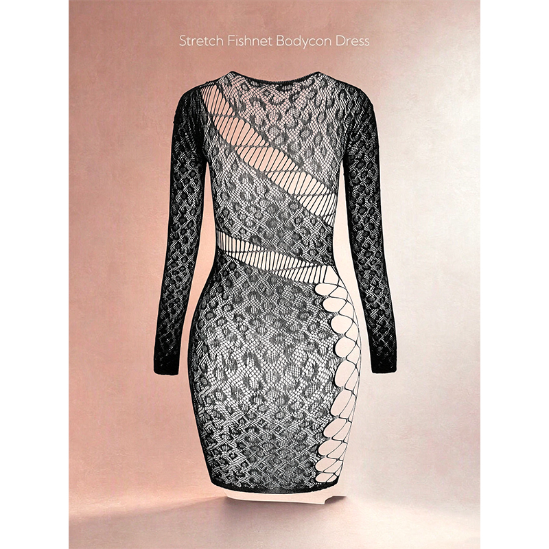 Robe moulante ajourée en résille pour la plage, maillot de bain transparent en maille pour femme, idéal pour l'été et les festivals