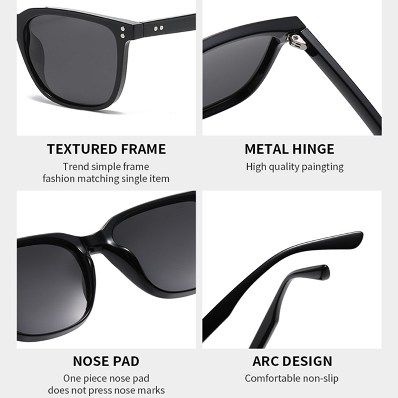 Lunettes de soleil polarisées carrées à la mode pour hommes et femmes, verres de soleil de luxe à rivets, mode extérieure Anti-éblouissement, nuances de conduite UV400