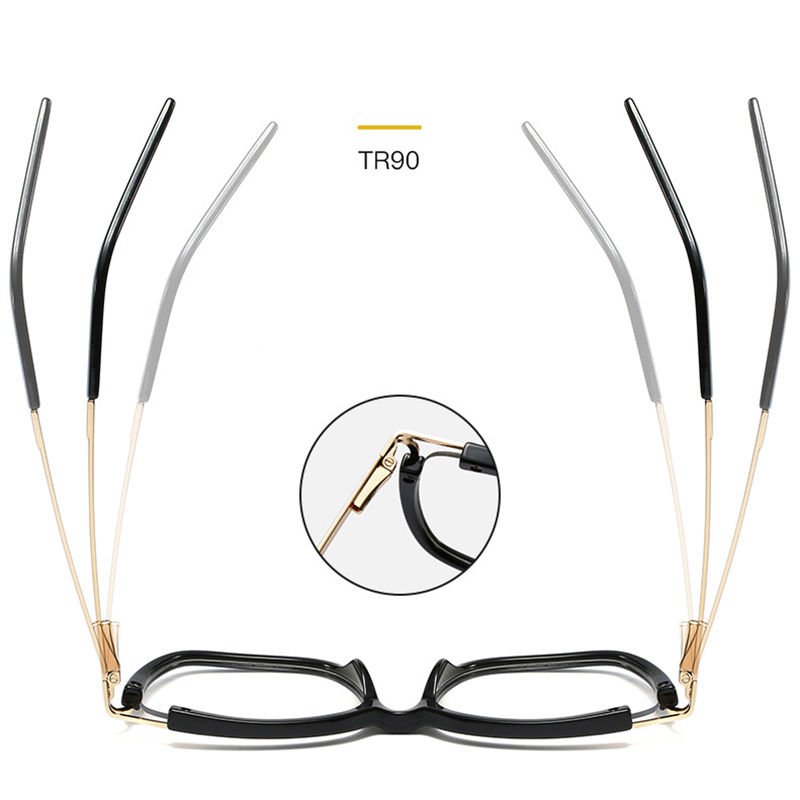 Lunettes de vue carrées pour femme, monture optique tendance 2020, verres transparents, branches métalliques de marque de luxe, Oculos féminins
