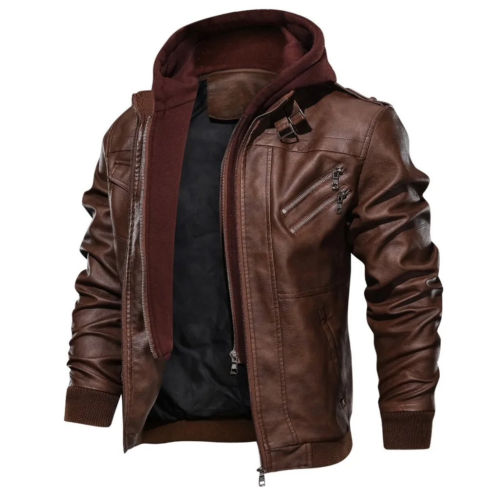 Vestes en cuir pour hommes personnalisables automne décontracté moto veste en polyuréthane Biker manteaux en cuir marque vêtements costume vestes taille ue