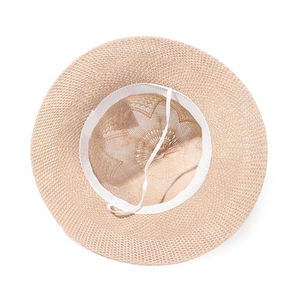Chapeau de paille à large bord pour femmes, pliable et portable, protection solaire contre les UV
