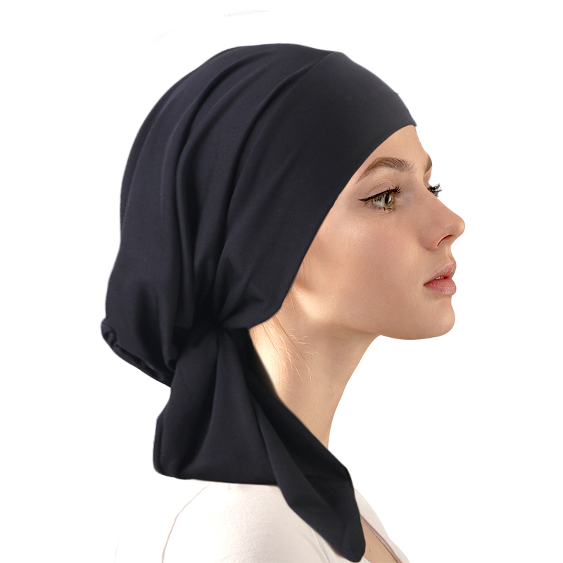 Femmes musulman Turban casquette doux extensible pré-attaché chapeau islamique foulard Turban chapeau Bonnet Turbante Mujer chimio casquette chapeaux