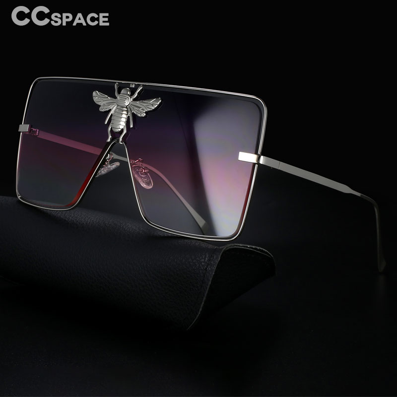 51008 luxe métal grande abeille lunettes de soleil hommes femmes marque lunettes carrées hommes luxe lunettes de soleil Uv400 lunettes de mode